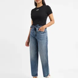 levi's Women's 94 Blue Baggy Wide Leg Fit High Rise Jeans-picture-15