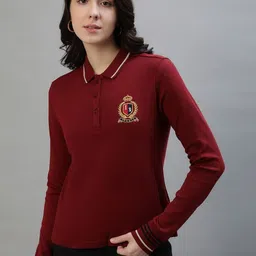 Iconic Women Polo Collar Pockets T-shirt-image-25