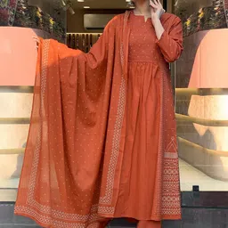 GoSriKi Women Floral Printed Kurta with Palazzo & Dupatta image 3