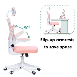 Alex Daisy Pink Flexo Ergonomic Study Chair image 5