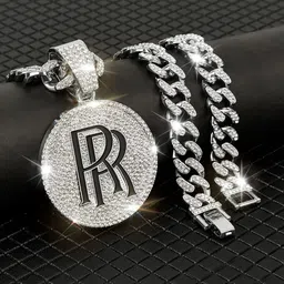 Krelin Silver-Plated Artificial Stones Studded Stainless Steel Pendants With Chains-picture-21