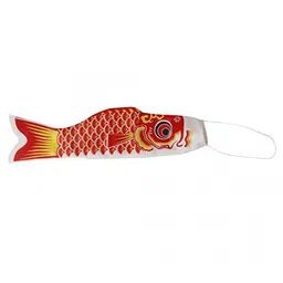 UJEAVETTE 40cm Japanese Windsock Carp Flag Koi Nobori Sailfish Fish Wind Streamer Red image 2