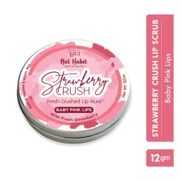 Nat Habit Strawberry Lip Scrub, Lip Mask for Pigmentation, Discoloration, Dark Lips Baby Pink Lips-image-81