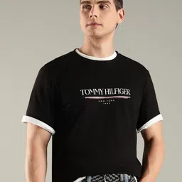Tommy Hilfiger Brand Logo Printed Round Neck Cotton T-shirt image 1