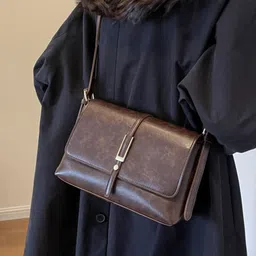 KPOP Women Solid Structured Shoulder Bag-image-88
