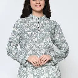 BAESD Women Geometric Printed Flared Sleeves Floral Kurta-picture-18