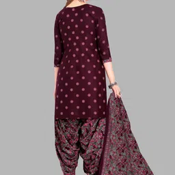 Simmu Floral Printed Pure Cotton Unstitched Dress Material image 3