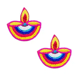 UnfoldSelf Handcrafted Quirky Shaped Artificial Beads Drop Earrings image 5