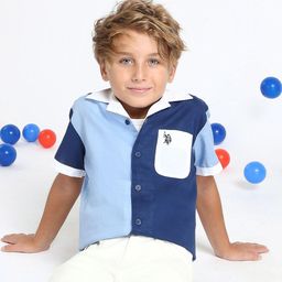 U.S. Polo Assn. Kids Boys Classic Colourblocked Casual Shirt-picture-40