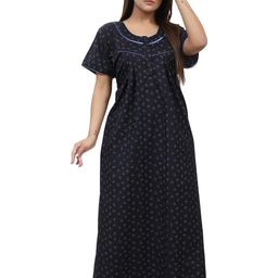 NIGHTFAB Blue Maxi Nightdress-picture-48