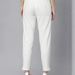 JAIPUR GLOBAL Women Pack Of 2 Cotton Relaxed Mid-Rise Flat-Front Regular Trousers image 3