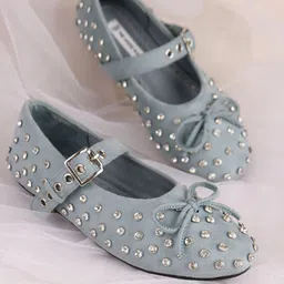 THE WHITE POLE Lightweight Trending Embellshments Flat Bellies For Womens And Girls-picture-16
