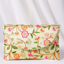 Peora Embroidered Envelope Clutch-picture-43