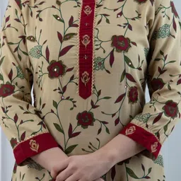 fabfozy Women Viscose Rayon Kurta Palazzo Set image 5
