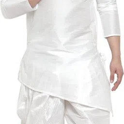 kaifoo Men Pure Silk Kurta Dhoti Pant Set-picture-23