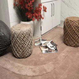 Rose Geometrical Wool 5x8 Feet Hand Woven Carpet by The Woven Legacy image 2