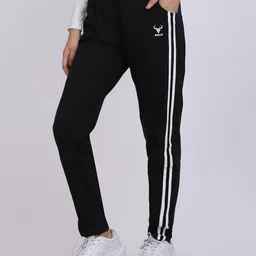 clothmaster Women Solid Black Track Pants-picture-14