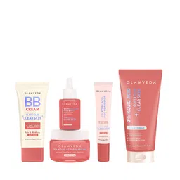 GLAMVEDA Set Of 5 2% Kojic Acid Facewash, Spot Corrector, Serum, Cream & BB Cream-image-0