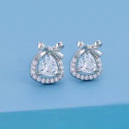 Kushal's Fashion Jewellery Rhodium-Plated Party Zircon Classic Studs Earrings-picture-32