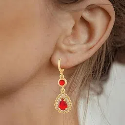 DZINETRENDZ Teardrop Shaped Drop Earrings image 2