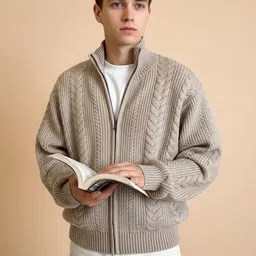 Mast & Harbour Men Cable Knit Ribbed-picture-17