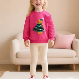 INCLUD Girls Christmas Theme Printed Pullover Sweatshirt-picture-20