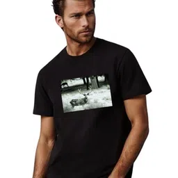 BLUEFICUS Graphic Printed Round Neck Bio Finish Slim Fit T-shirt image 1