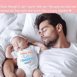 Lillypupp Infants Best Daddy Ever Printed Cotton Bodysuit image 3