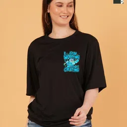 Parona Women Pack Of 2 Typography Printed Drop-Shoulder Sleeves T-shirt-picture-34