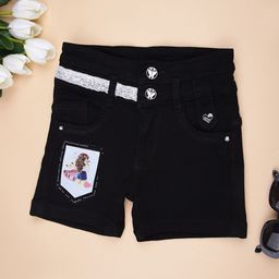 V-Mart Girls Colourblocked Denim Shorts-picture-49