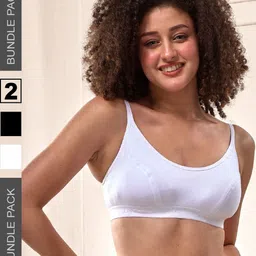 LYRA Pack of 2 Cotton Non-Wired Non Padded Workout Bra-image-47