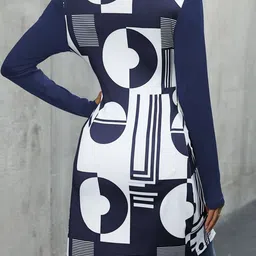 StyleCast Geometric Print Top image 3