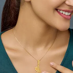 Joyalukkas Women 22Kt Gold Flower Melody Pendant - 1.278 g-picture-30