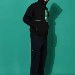 GRIFFEL Typography Pure Cotton Hooded Sweatshirt With Trackpant image 3