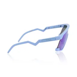 Irayz Men Blue Lens & White Sports Sunglasses with image 5