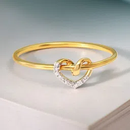 CANDERE A KALYAN JEWELLERS COMPANY Lifetime Of Love 18 KT Gold 0.03 Cr Diamond Ring -0.76g image 4