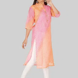PARTH SY FASHION Women Pink Blended Straight Kurtas-picture-31