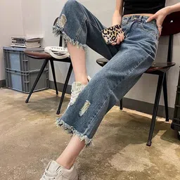 StyleCast x Revolte Women Slim Fit Mid-Rise Low Distress Light Fade Stretchable Jeans-picture-30