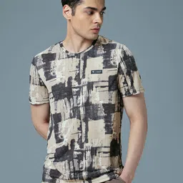 Technosport Men Printed Antimicrobial Applique Slim Fit T-shirt image 2