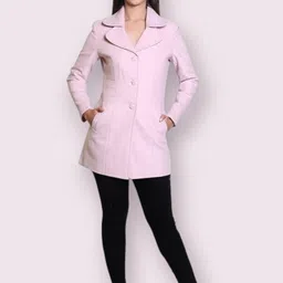 troo blue Women Solid Double Breasted Casual Blazer-picture-10