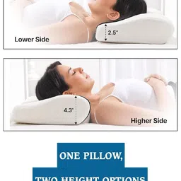 NP-HVRD White Memory Foam Filled Cotton Lightweight Pillow image 3