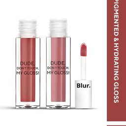 BLUR INDIA Set Of 2 Dude Dont Touch Lip Gloss - 2.5 ml Each - Soft Brown & Chocolate Brown-picture-21