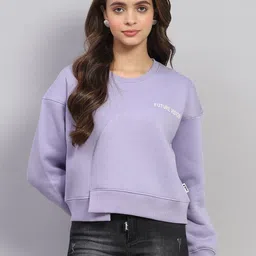 rock.it Women Solid Cotton Round Neck Pullover Sweatshirt-picture-40