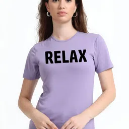 SZN Women Typography Printed T-shirt-picture-25