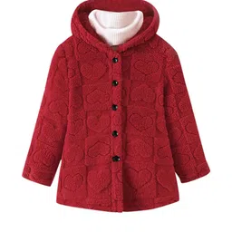 Hopscotch Girls Red Polyester Printed Jackets-picture-33