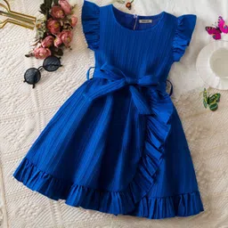 INCLUD Girls Tie-Ups Detail Fit & Flare Dress-picture-28