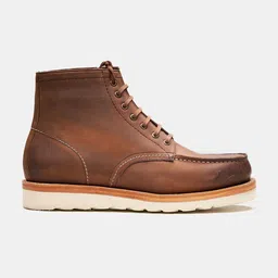 KOZASKO Men Goodyear Welted Brown Oiled Leather Moctoe Boot image 5