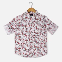 Allen Solly Junior Boys Slim Fit Floral Opaque Printed Casual Shirt-picture-16