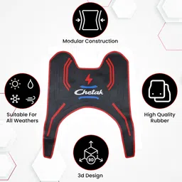 grandbiker Rubber Foot Mat Compatible with Chetak 2025 Bajaj Chetak Two Wheeler Mat image 2