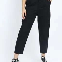 tokyo talkies Women Boyfriend Mid Rise Black Jeans-picture-22
